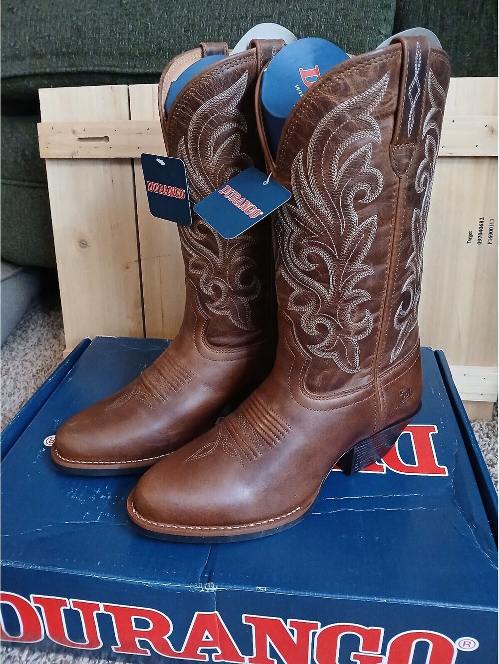 Durango Brown Western Caramel Women's Cowboy Boots Size 7M